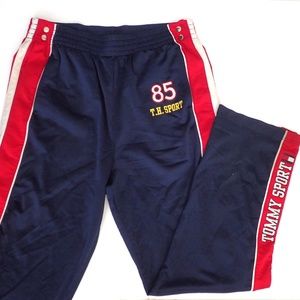 Retro Vintage TOMMY SPORT Track Pants Open Sides